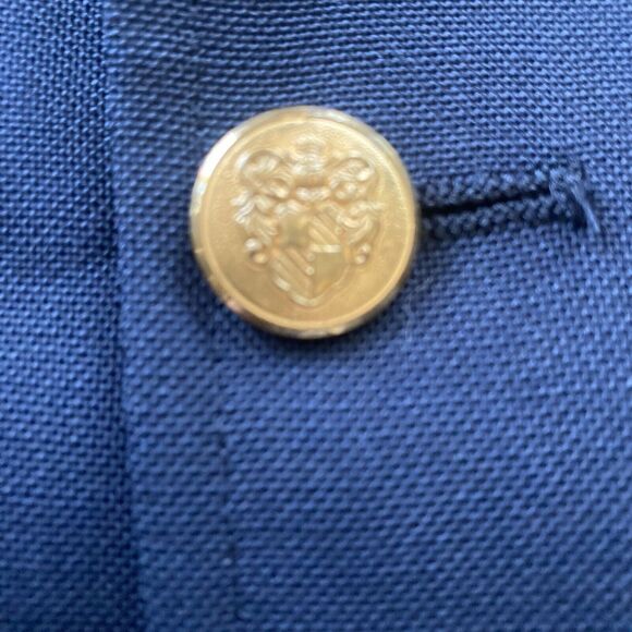 Chaps Ralph Lauren Sport Coat Mens 45 Blue Suit Blazer Jacket Gold Button USA - Picture 11 of 15